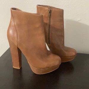 Brown Steve Madden ankle boots block heel sz 6.5